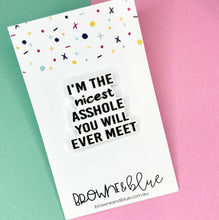 I’m The Nicest Asshole You Will Ever Meet Acrylic Brooch