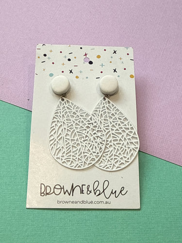 White Detailed Dangles
