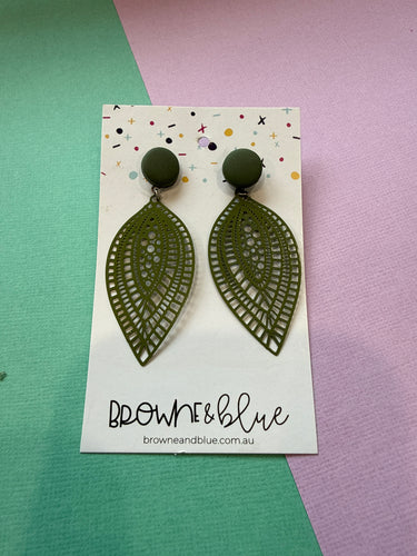 Olive Leaf Detailed Dangles