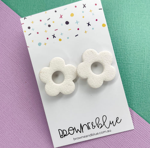 White Bloom Studs