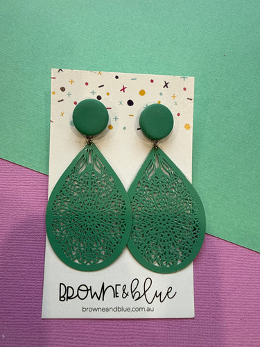 Teal Detailed Dangles