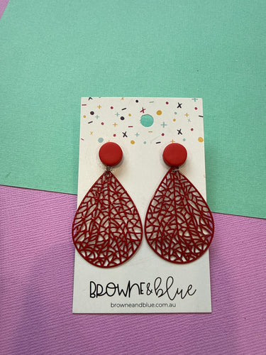 Red Detailed Dangles