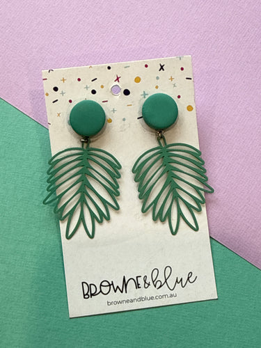 Turquoise Palm Detailed Dangles