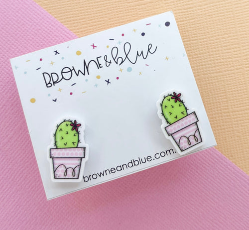 Cactus Acrylic Studs