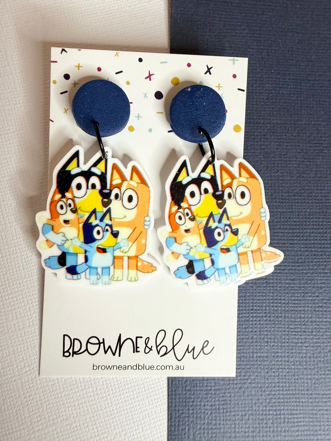 Blue Heeler Family Acrylic Dangles