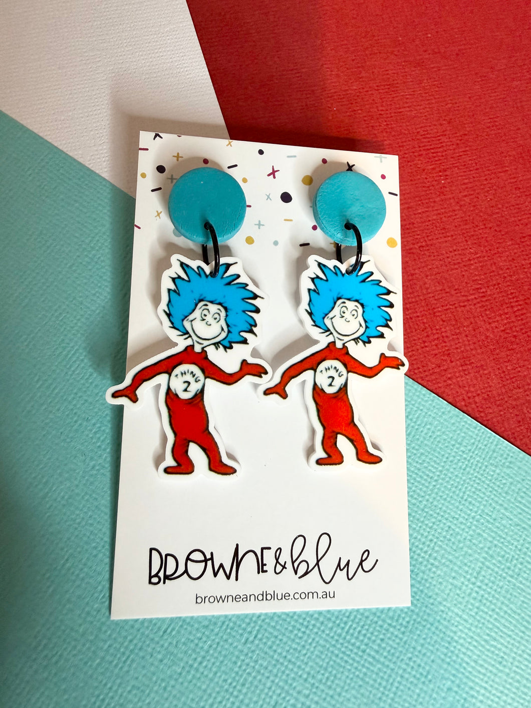 Blue Thing Acrylic Dangles