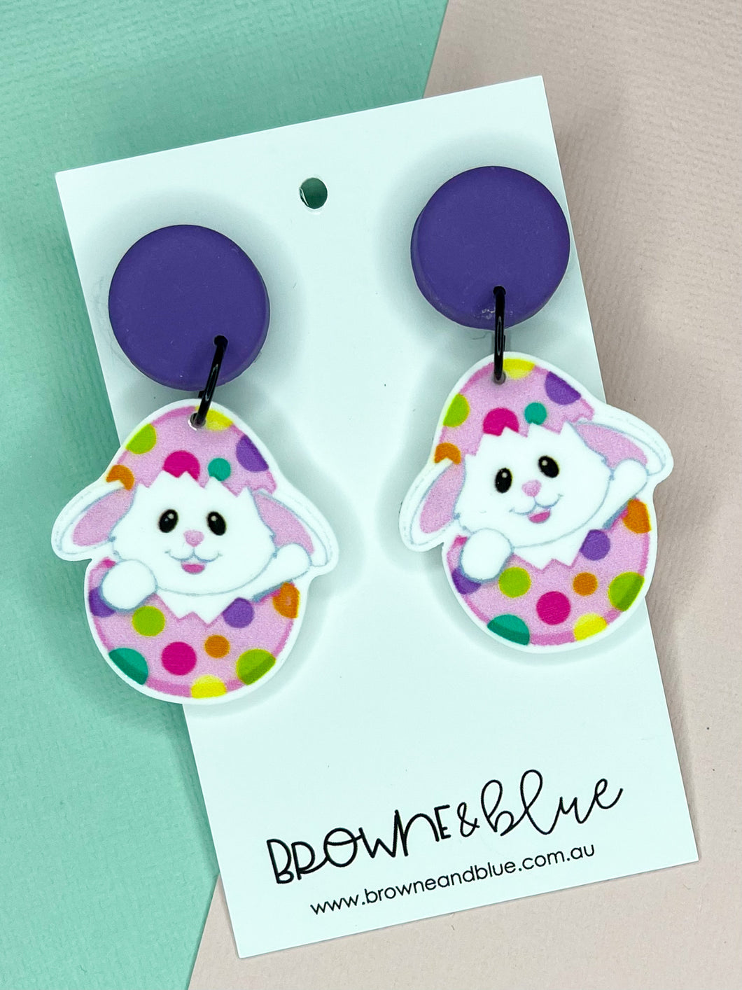 NEW EASTER Bunny In Egg Dangles