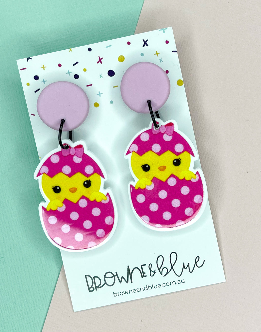 NEW EASTER Chick In Egg Dangles