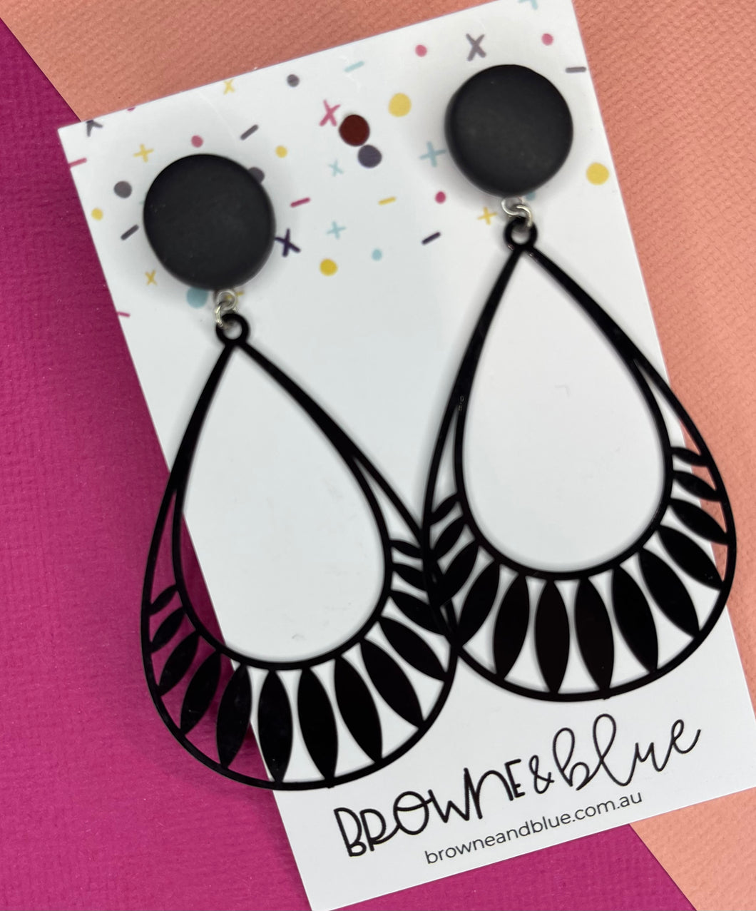 Black Detailed Dangles