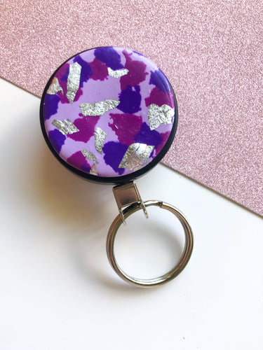 Retractable Badge Reel - PURPLE BLISS