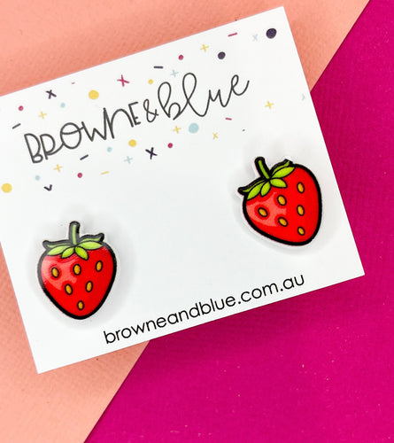 Strawberry Acrylic Studs